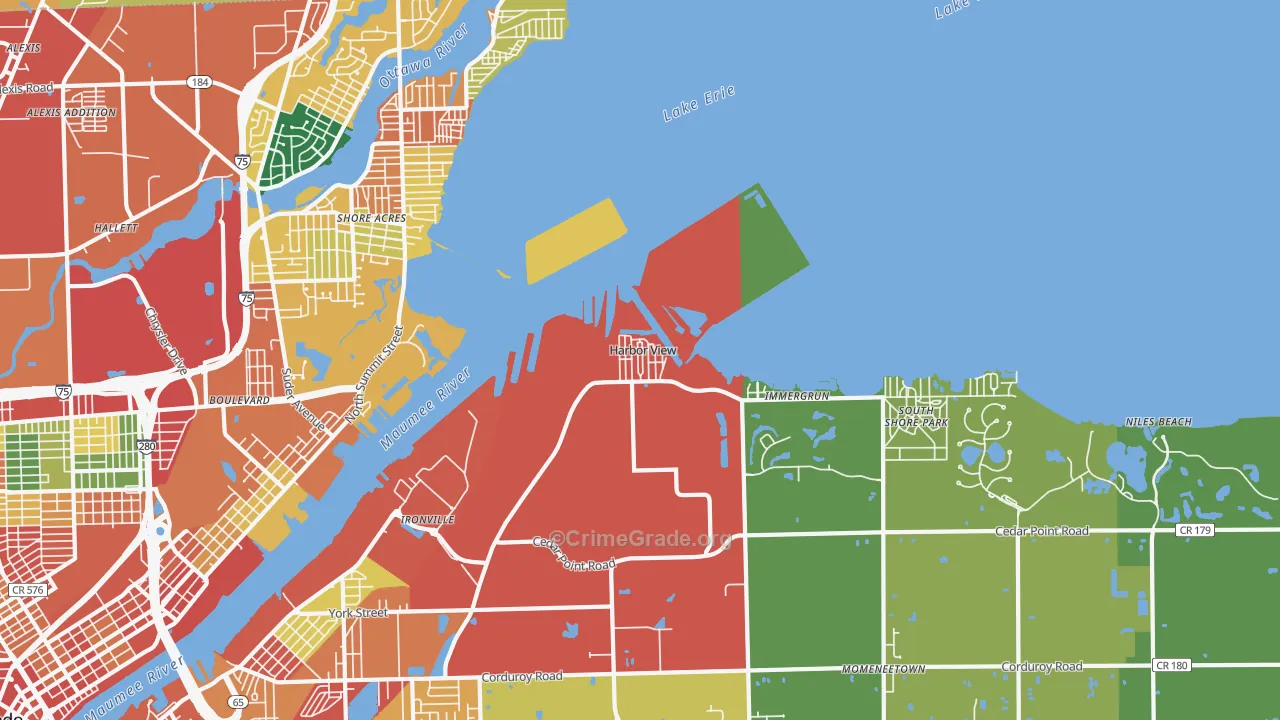 43434, OH Map of Theft Rates