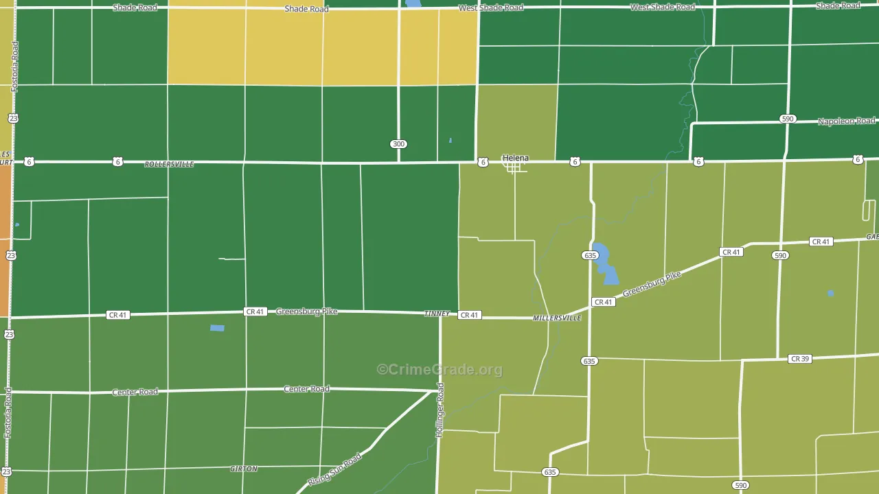 43435, OH Map of Theft Rates