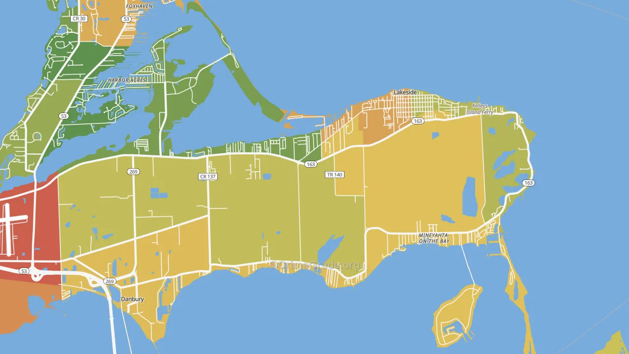 43440, OH Map of Theft Rates