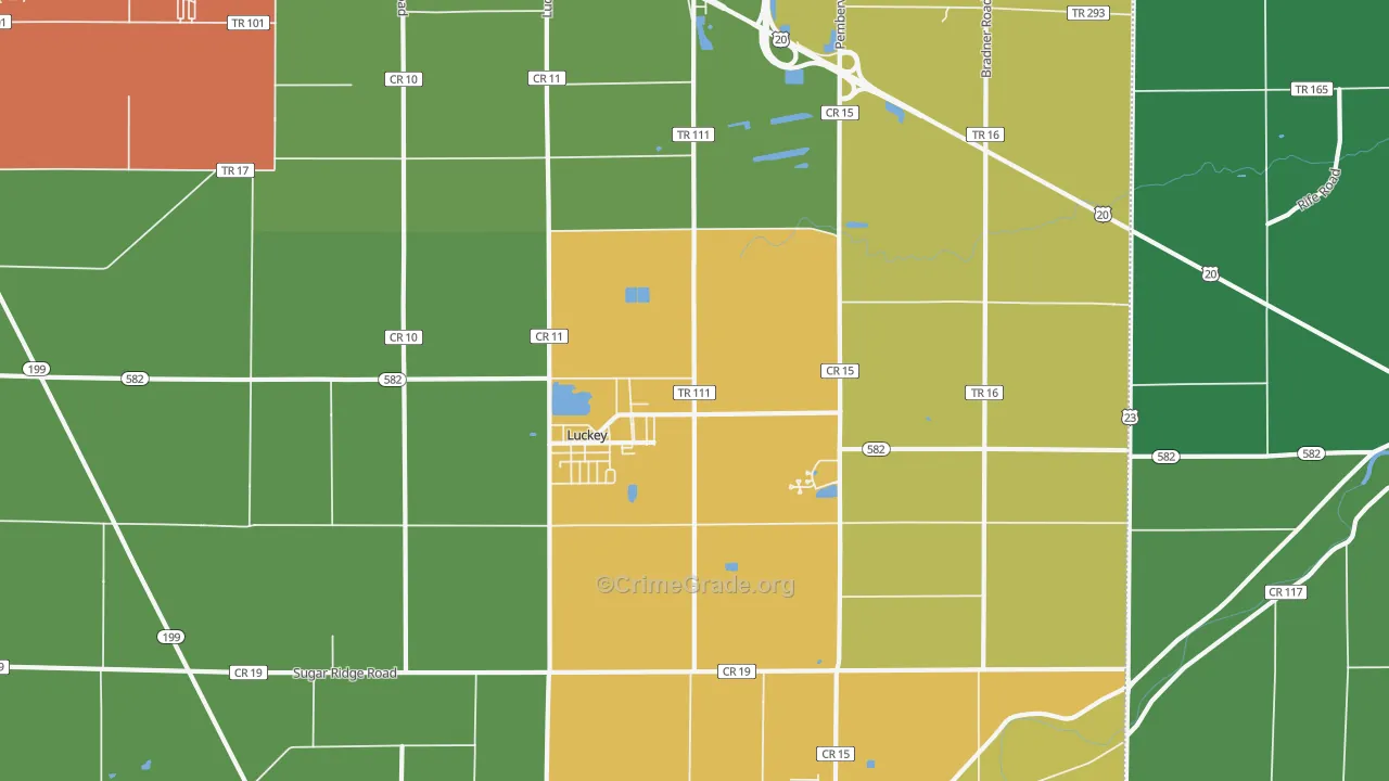 43443, OH Map of Theft Rates