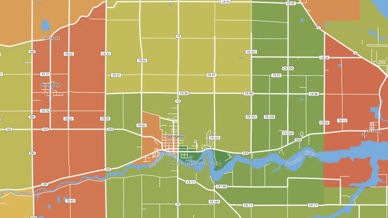 43449, OH Map of Theft Rates