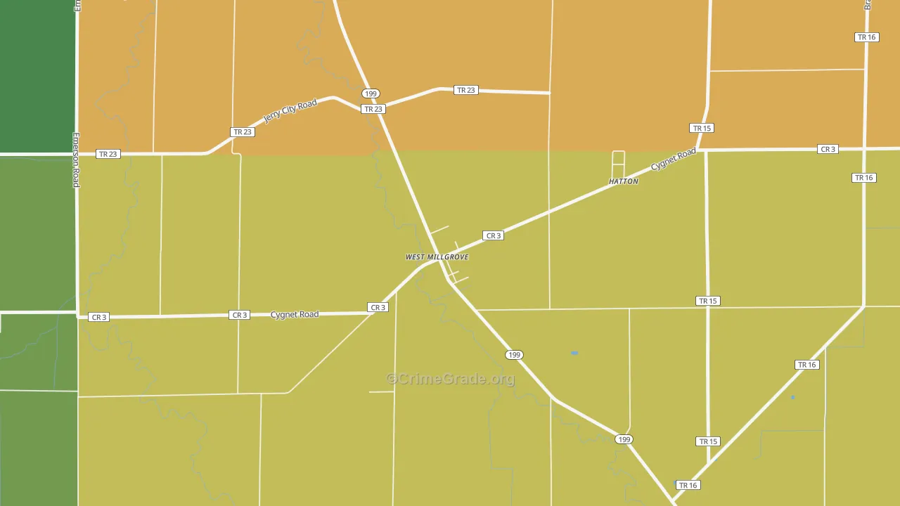43467, OH Map of Theft Rates
