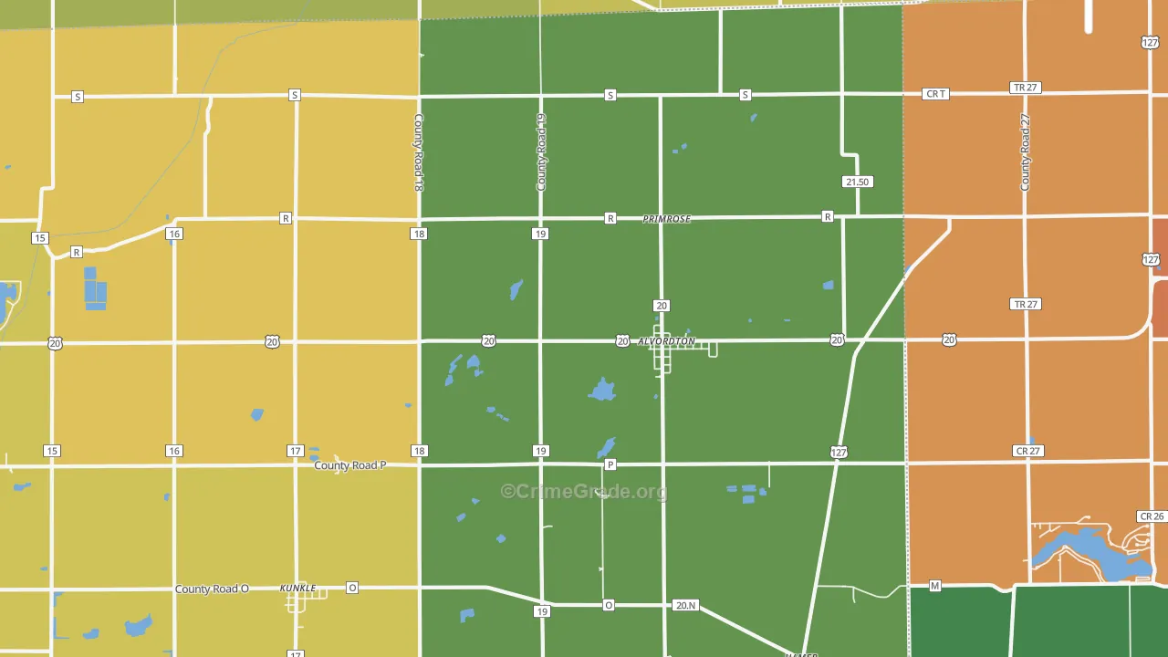 43501, OH Map of Theft Rates