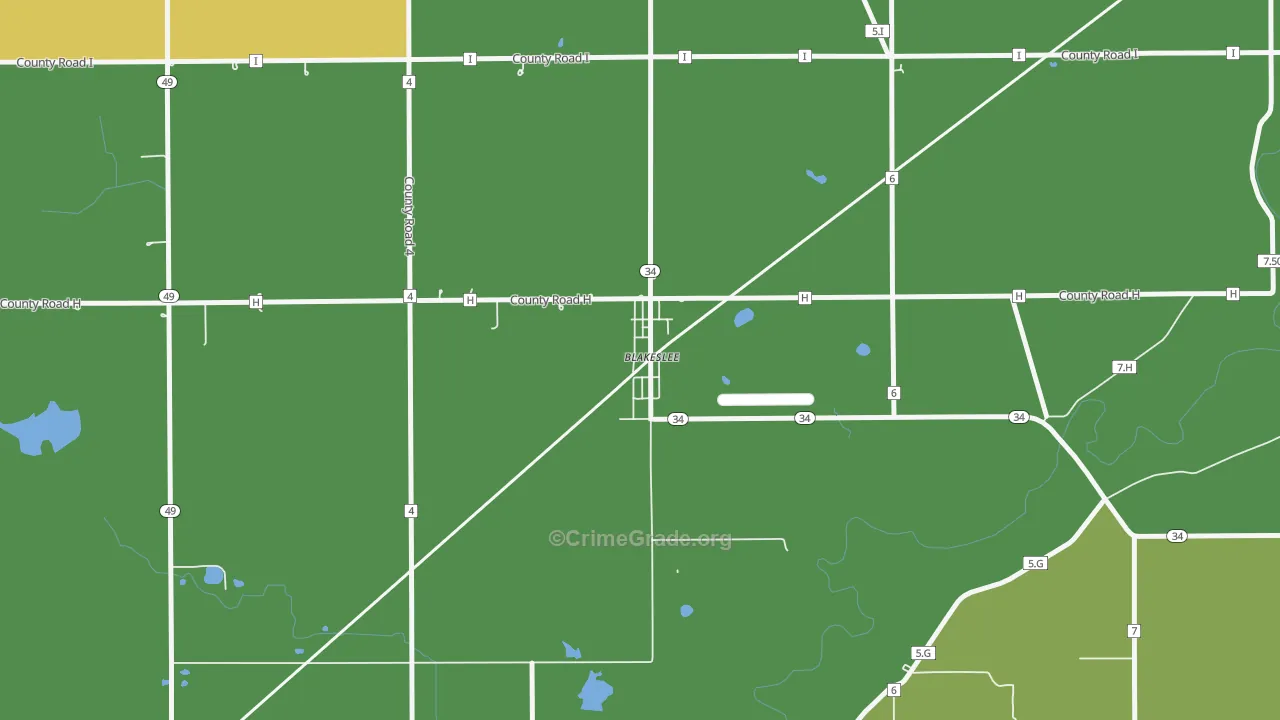 43505, OH Map of Theft Rates
