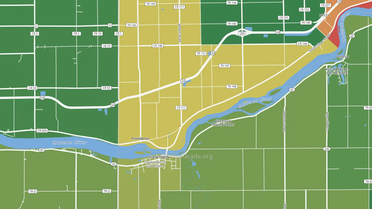43522, OH Map of Theft Rates