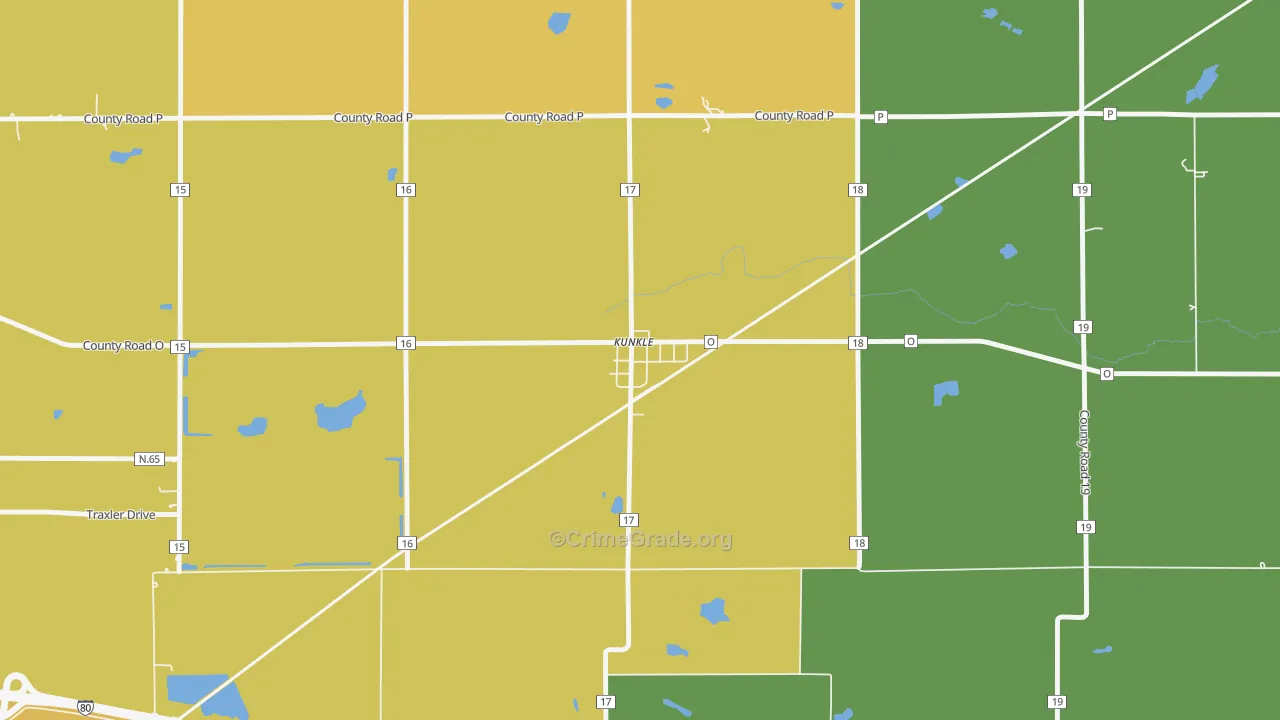 43531, OH Map of Theft Rates