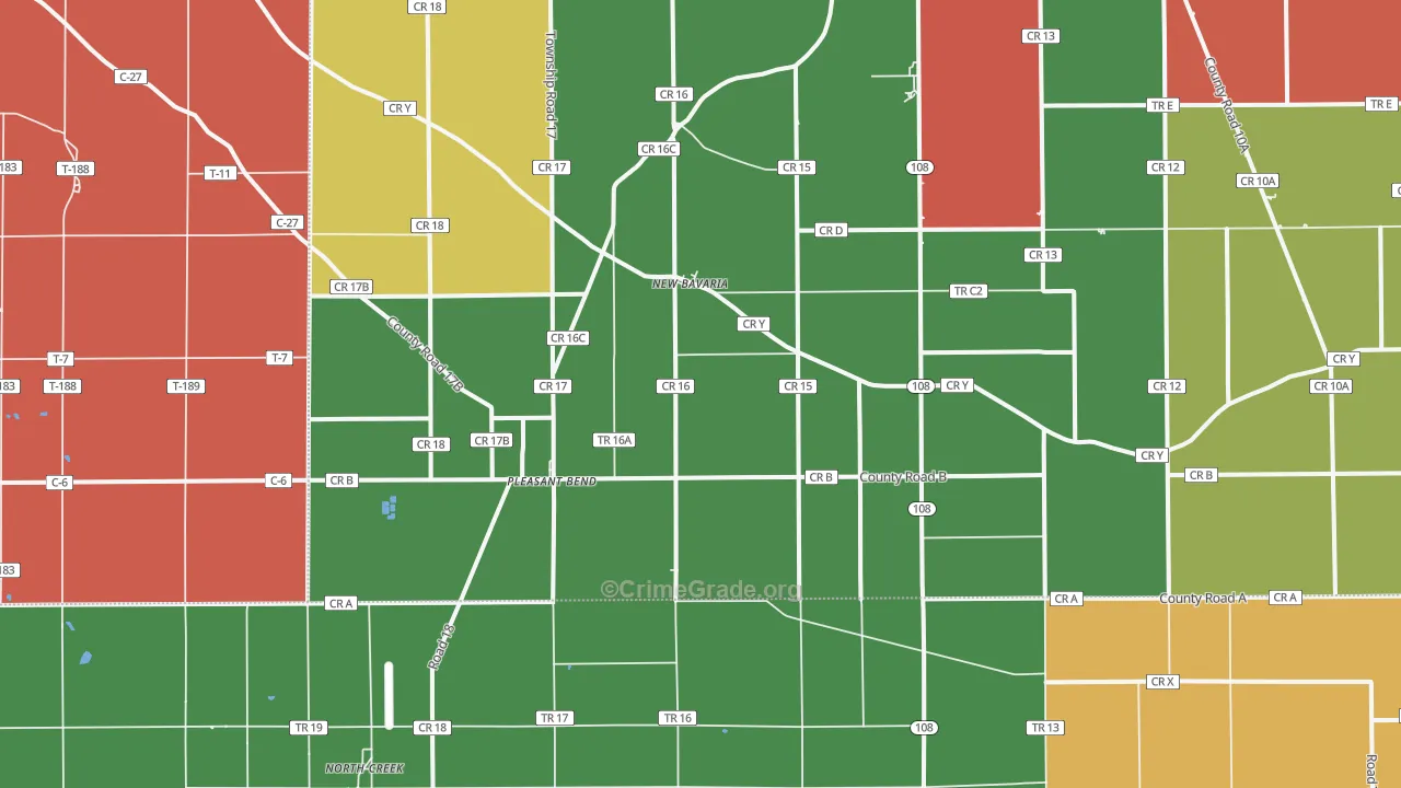 43548, OH Map of Theft Rates