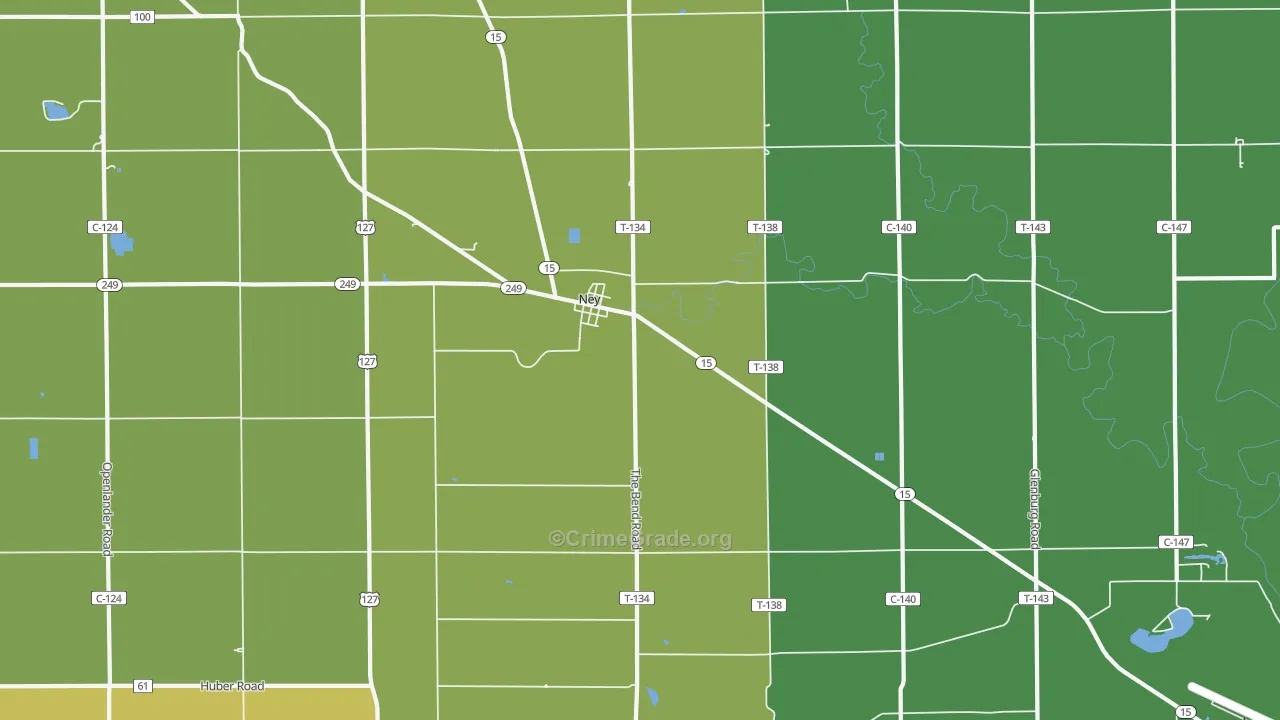 43549, OH Map of Theft Rates