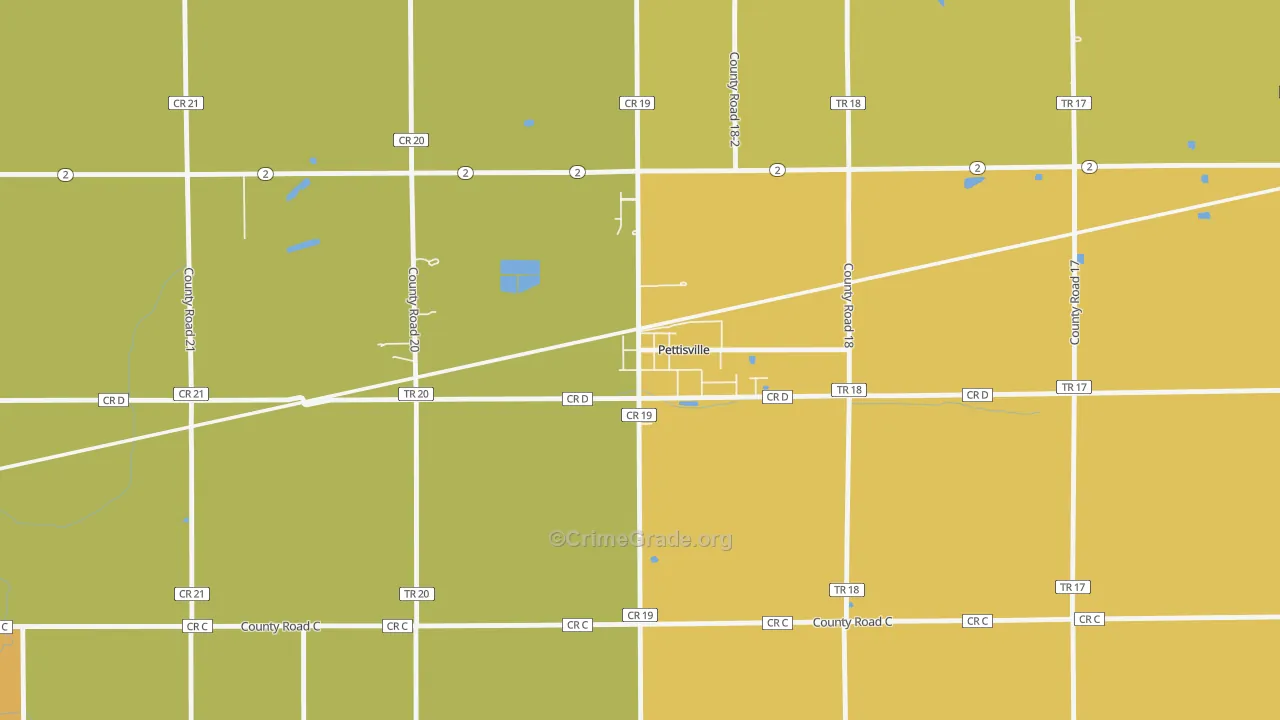 43553, OH Map of Theft Rates
