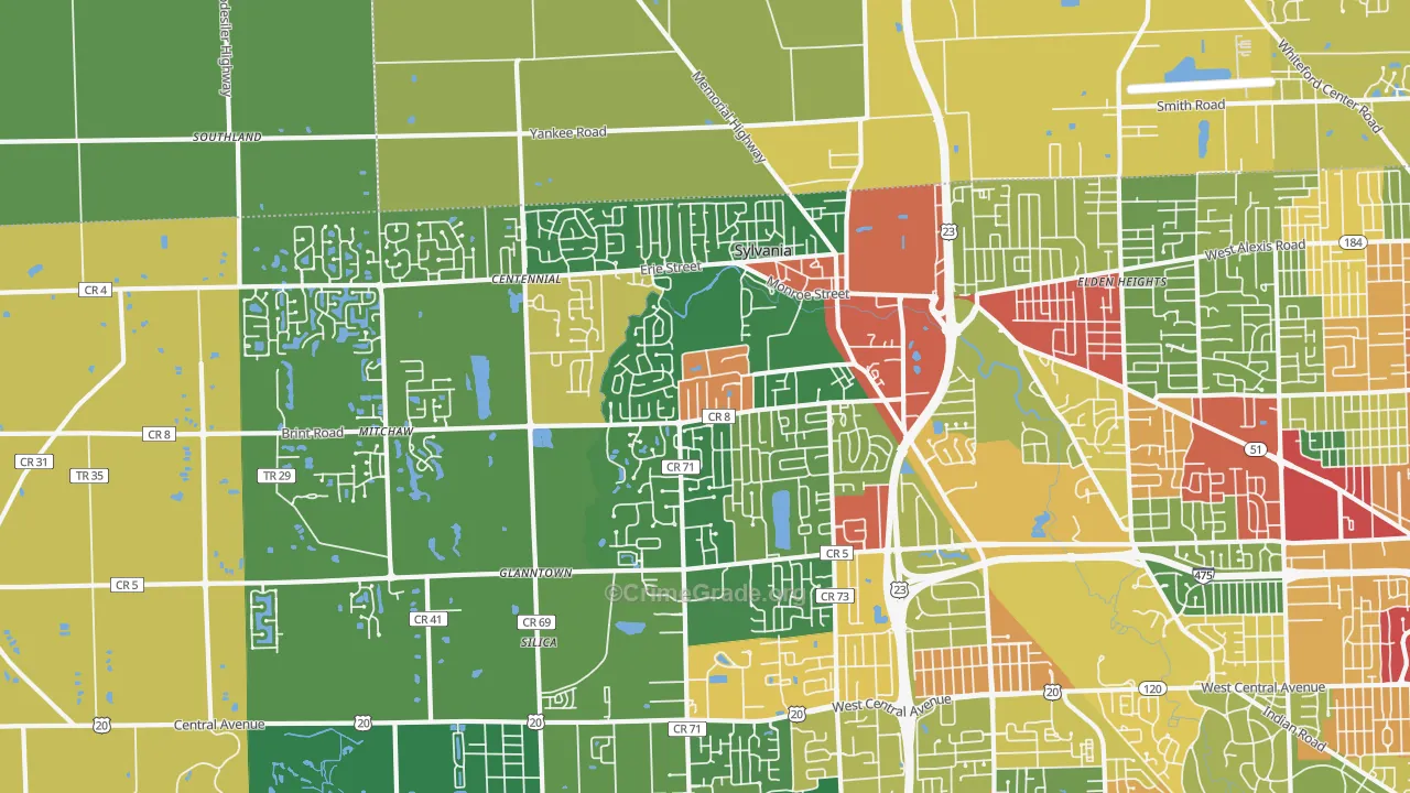 43560, OH Map of Theft Rates