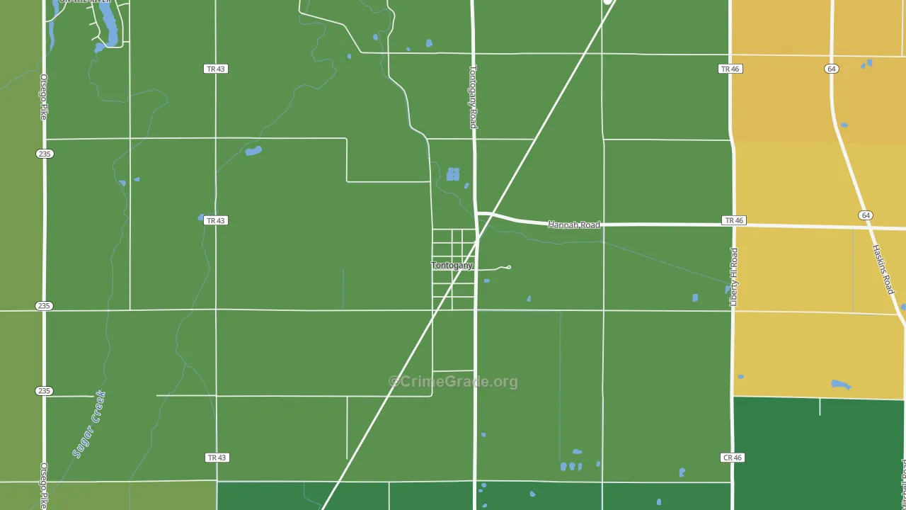 43565, OH Map of Theft Rates