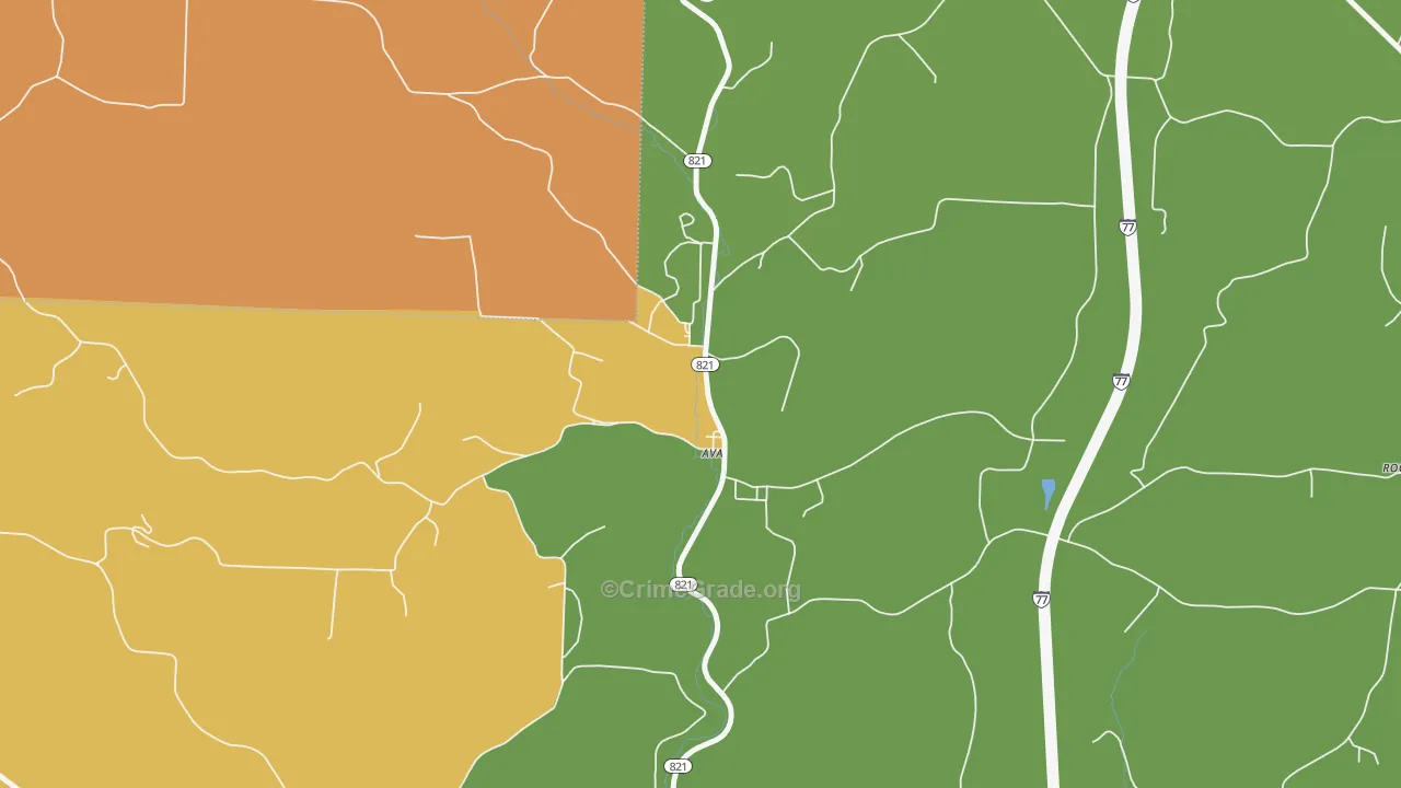 43711, OH Map of Theft Rates