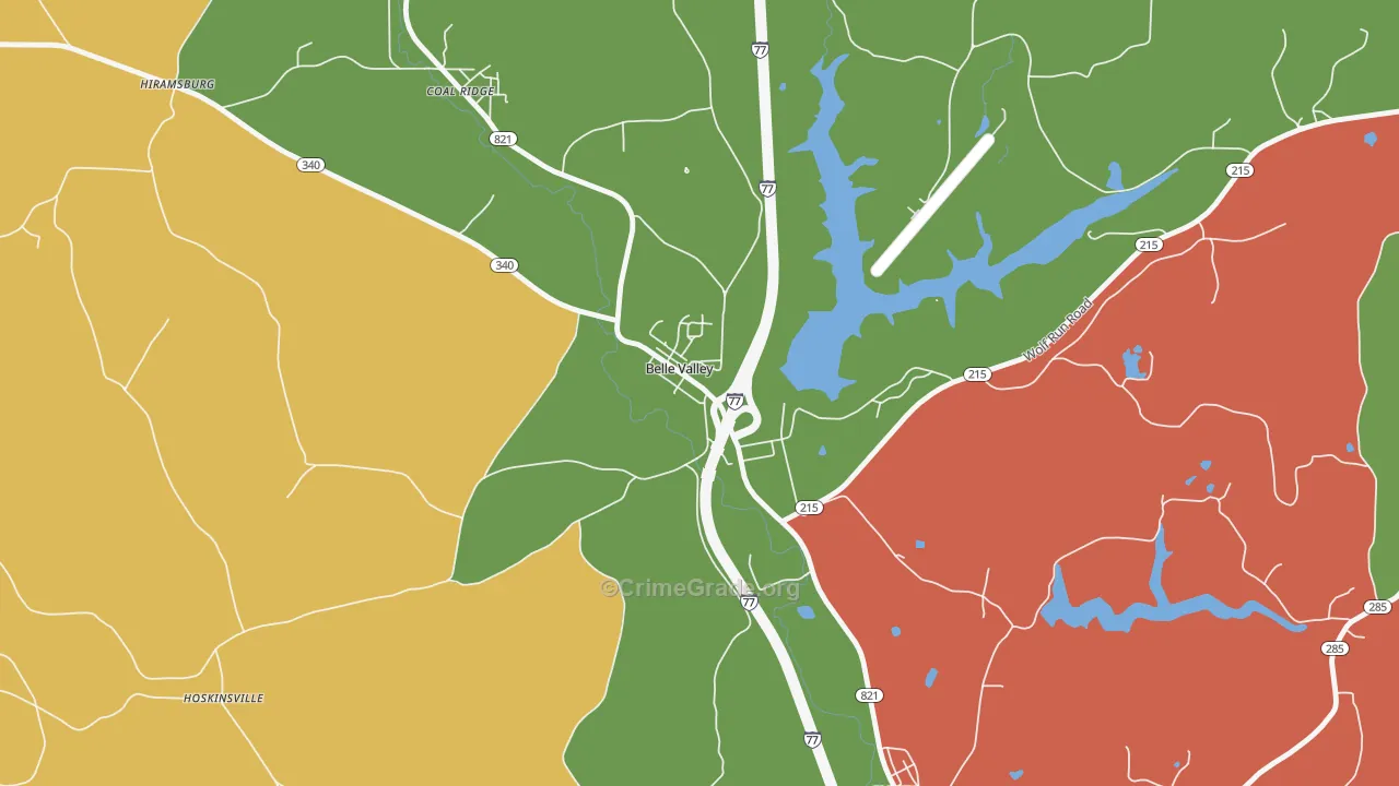 43717, OH Map of Theft Rates
