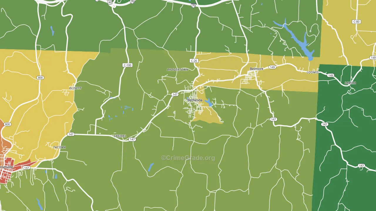 43719, OH Map of Theft Rates