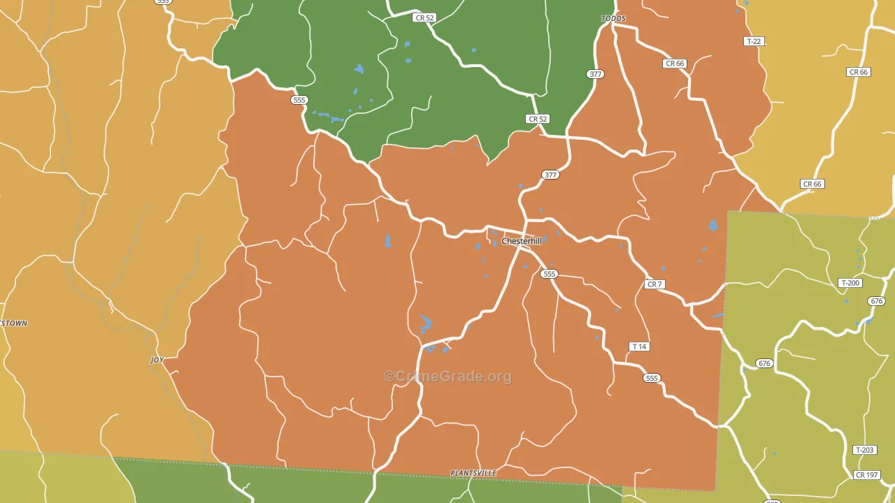 43728, OH Map of Theft Rates