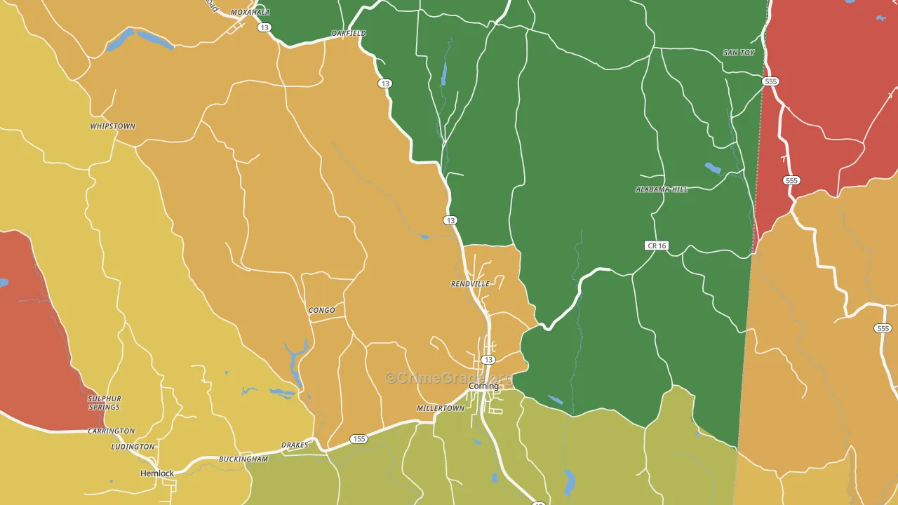 43730, OH Map of Theft Rates