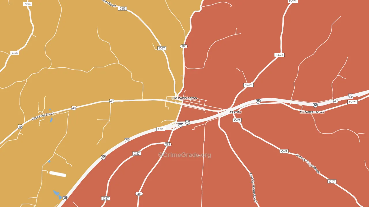 43768, OH Map of Theft Rates