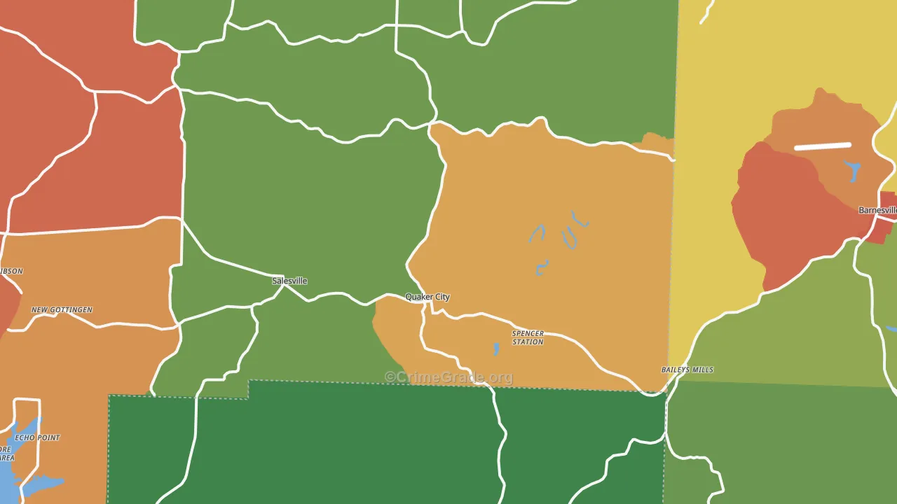 43773, OH Map of Theft Rates