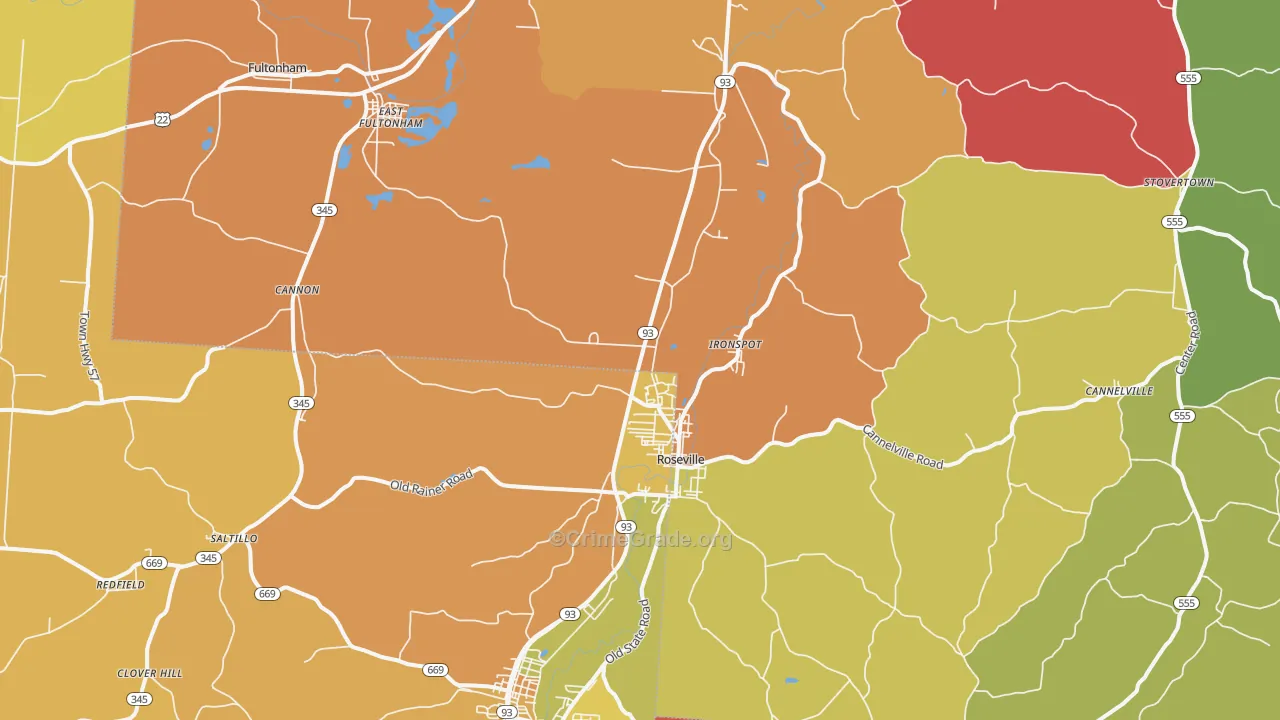 43777, OH Map of Theft Rates