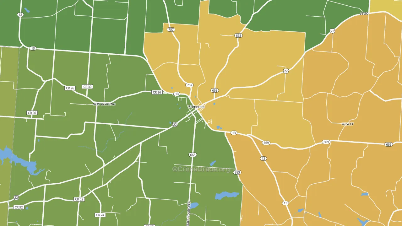 43783, OH Map of Theft Rates