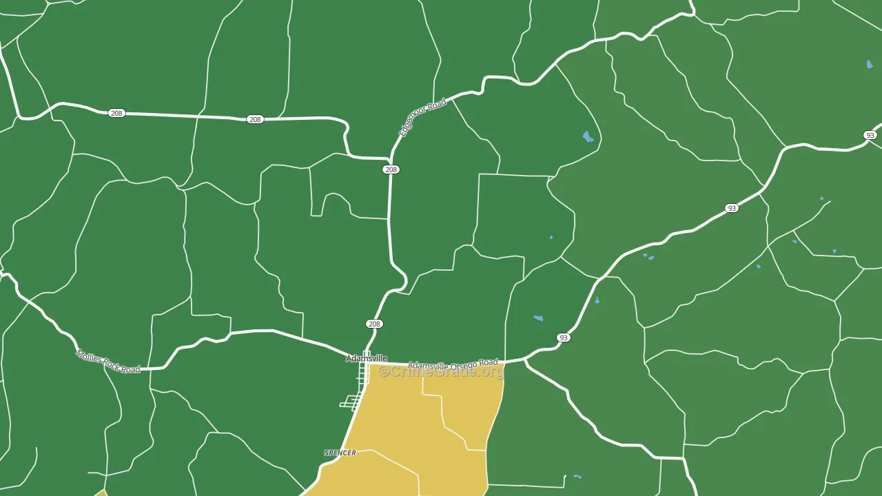 43802, OH Map of Theft Rates