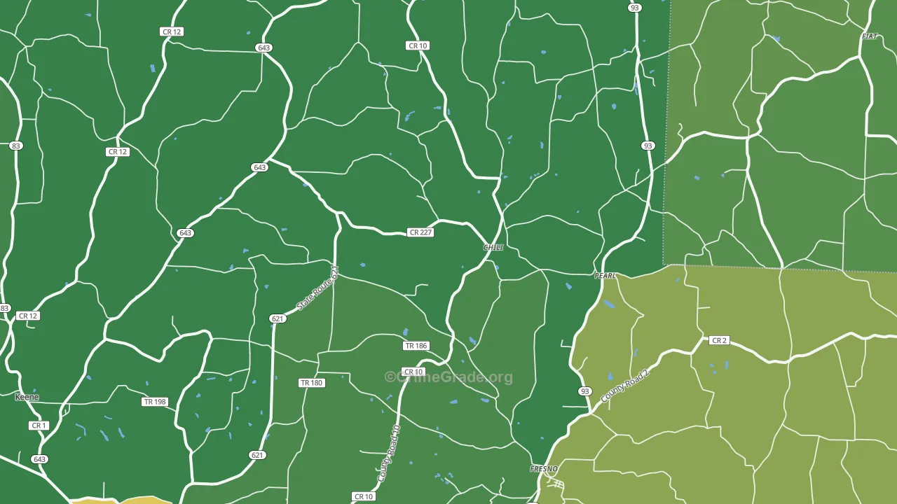 43824, OH Map of Theft Rates
