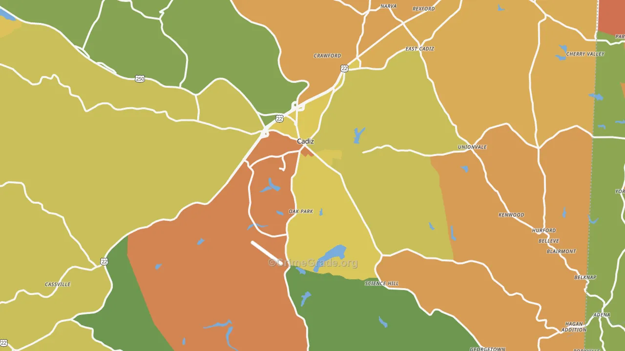 43907, OH Map of Theft Rates