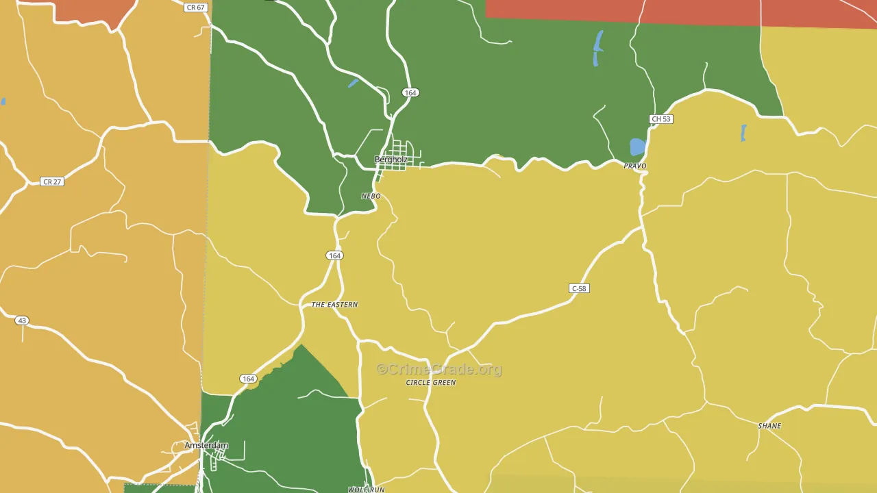 43908, OH Map of Theft Rates