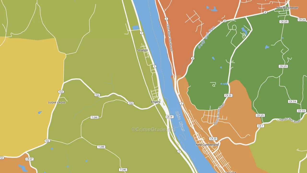 43926, OH Map of Theft Rates