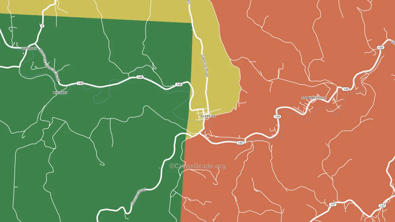 43928, OH Map of Theft Rates