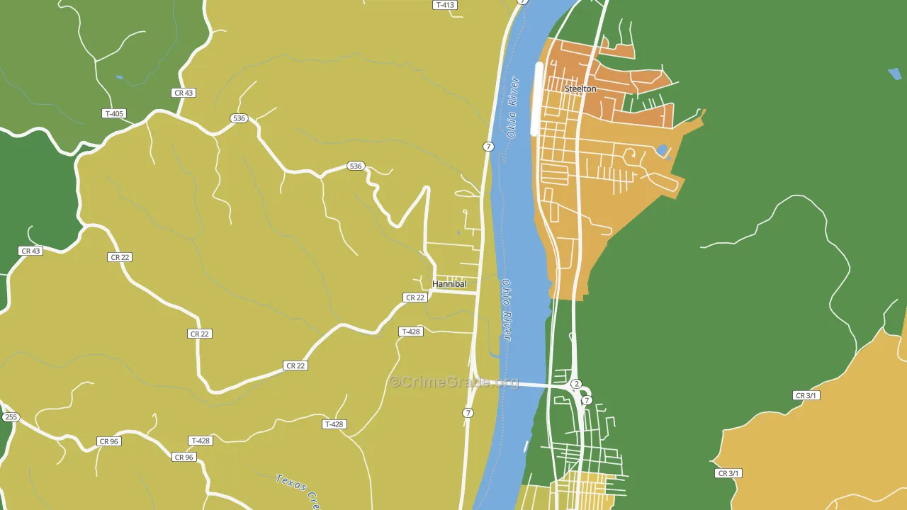 43931, OH Map of Theft Rates