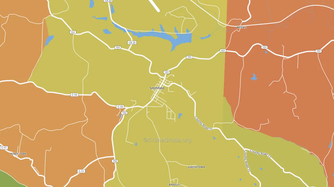 43948, OH Map of Theft Rates