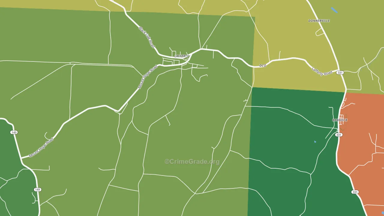 43951, OH Map of Theft Rates