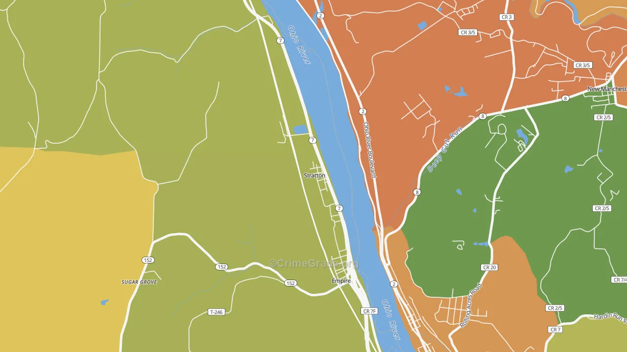 43961, OH Map of Theft Rates