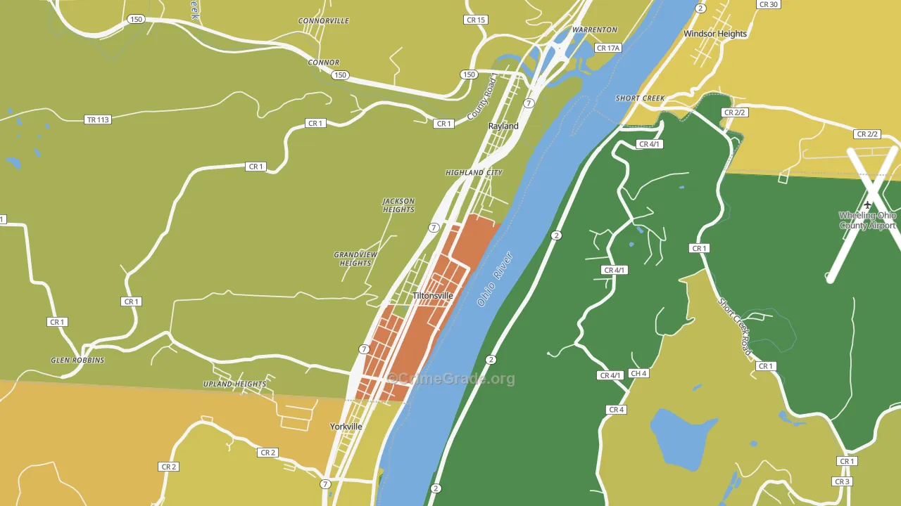 43963, OH Map of Theft Rates