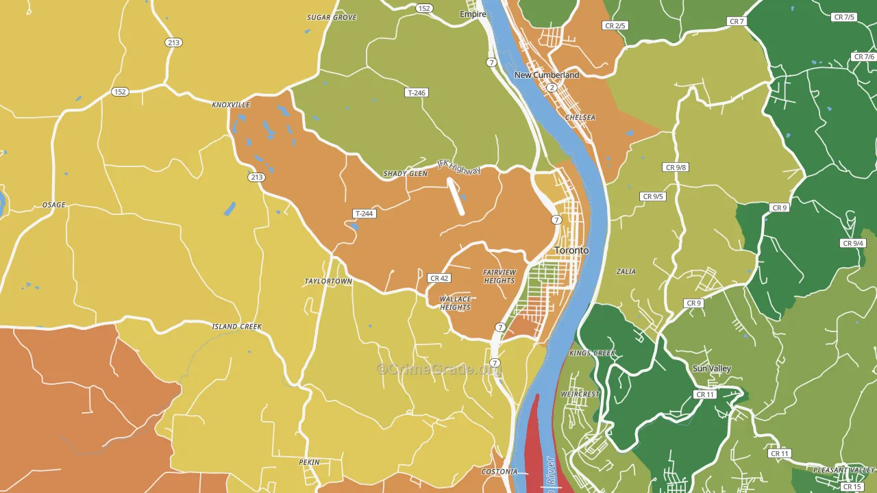 43964, OH Map of Theft Rates
