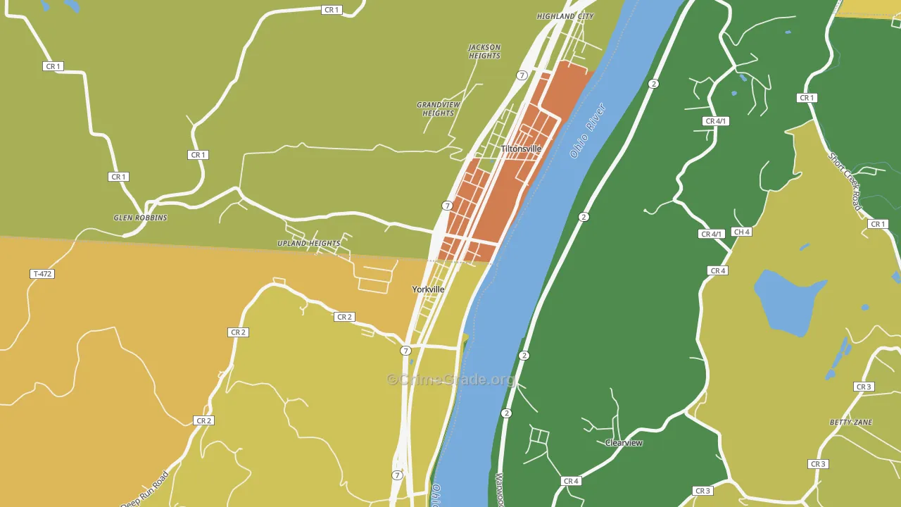 43971, OH Map of Theft Rates