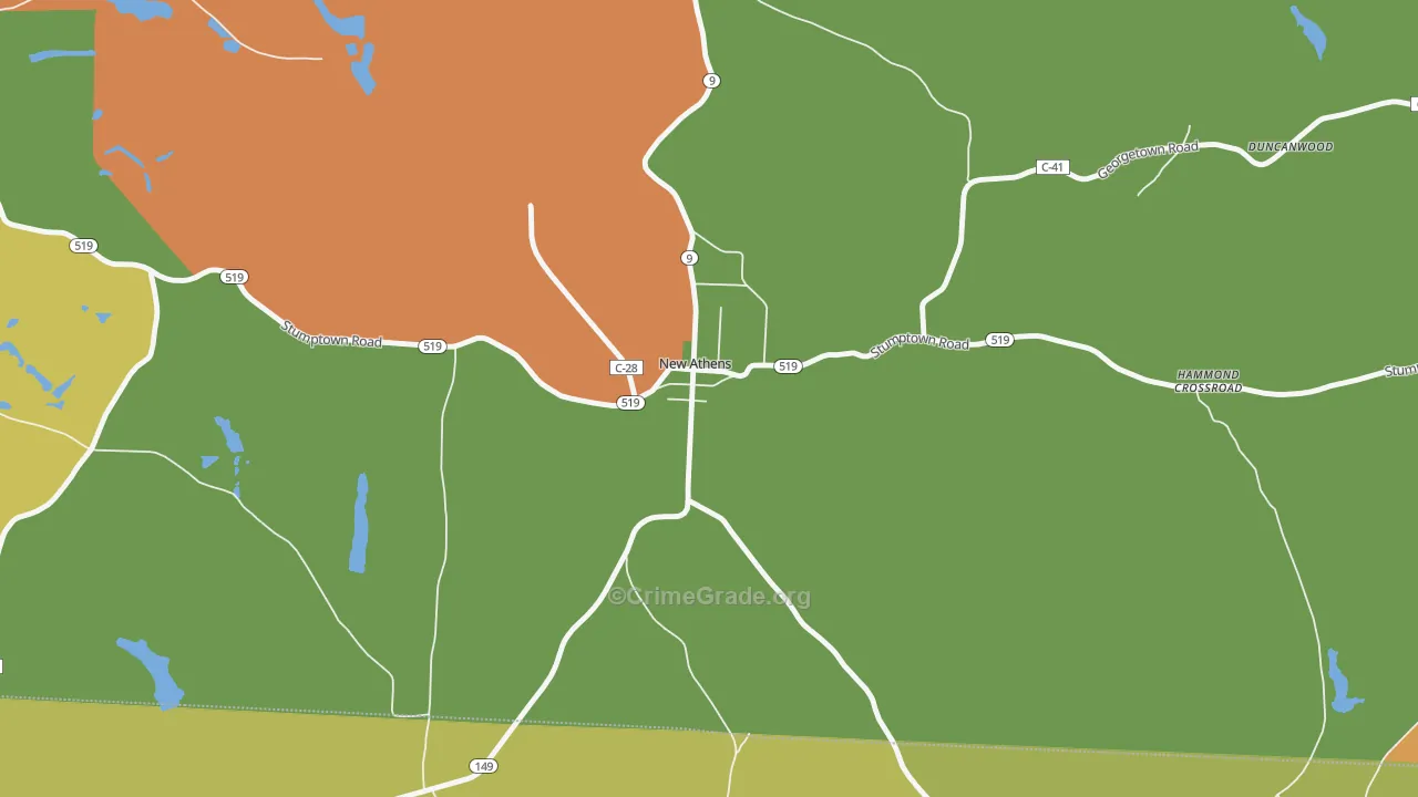 43981, OH Map of Theft Rates