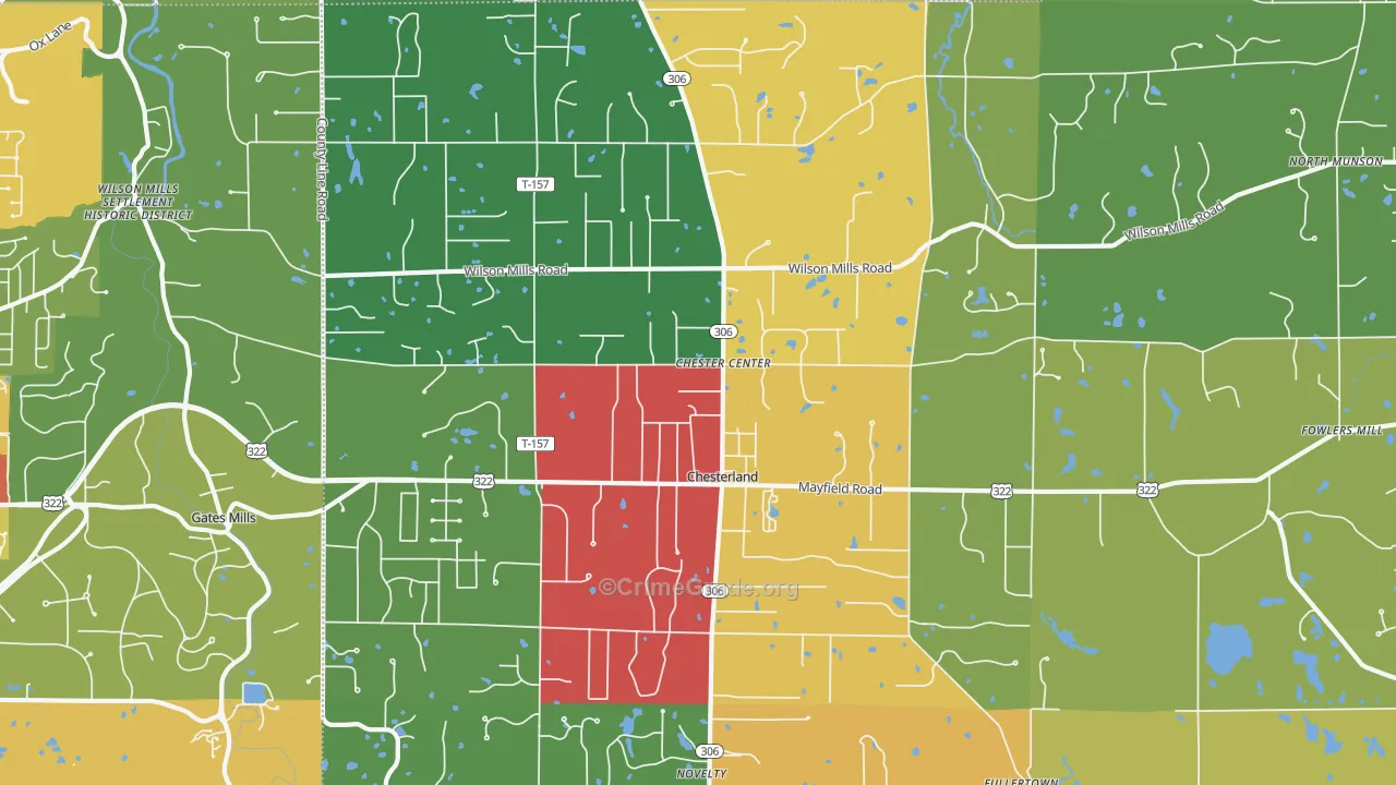 44026, OH Map of Theft Rates
