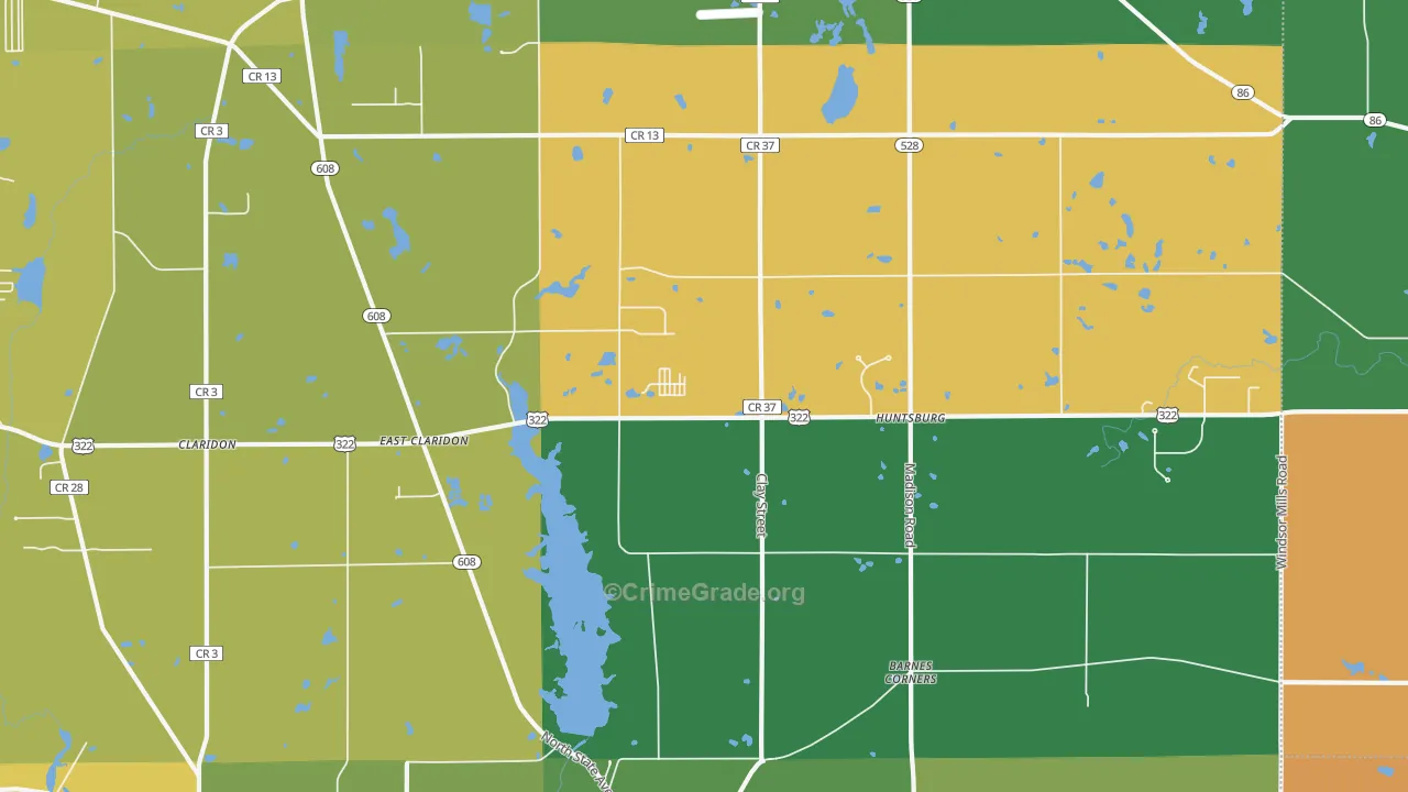 44046, OH Map of Theft Rates