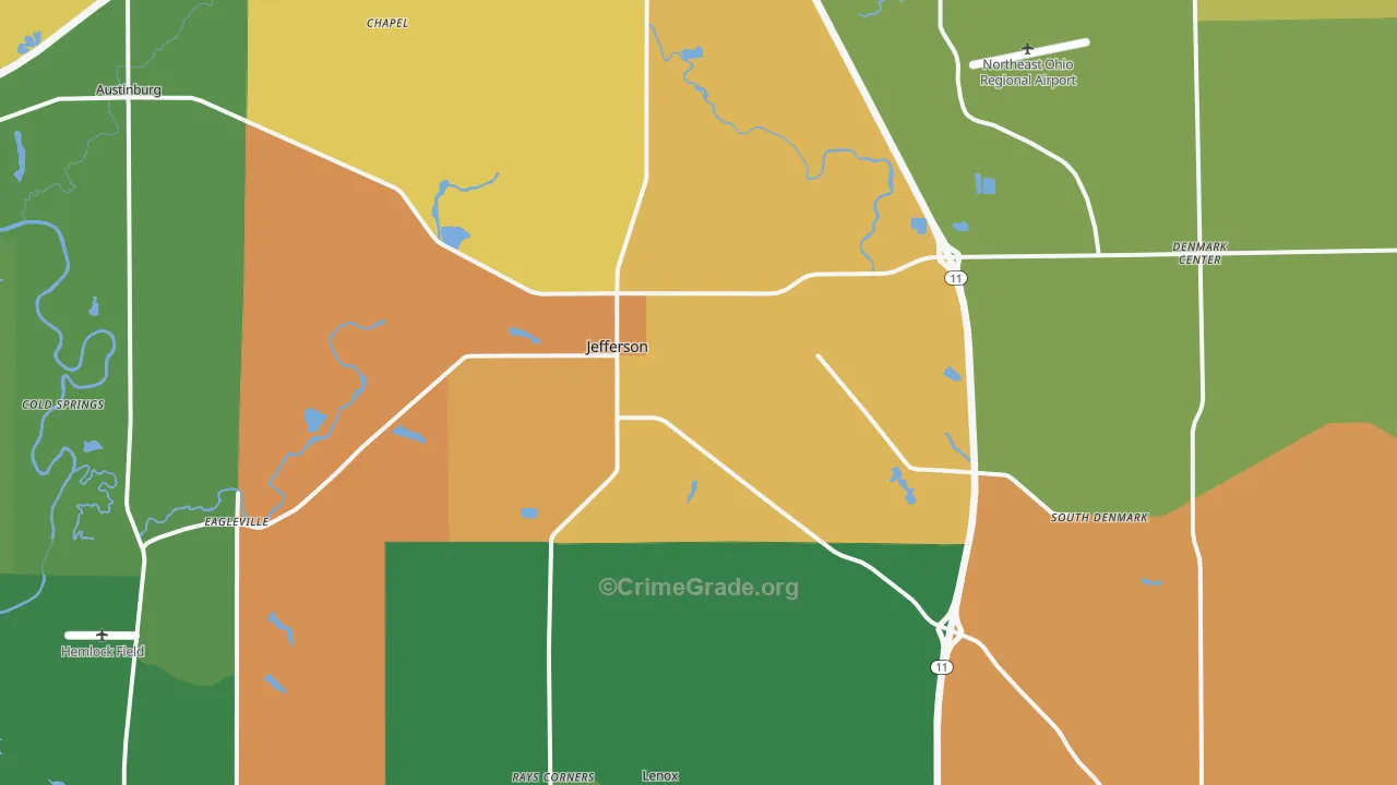 44047, OH Map of Theft Rates
