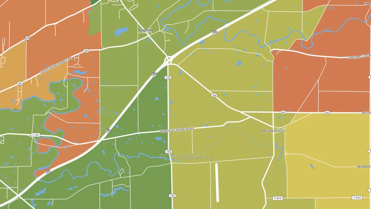 44048, OH Map of Theft Rates