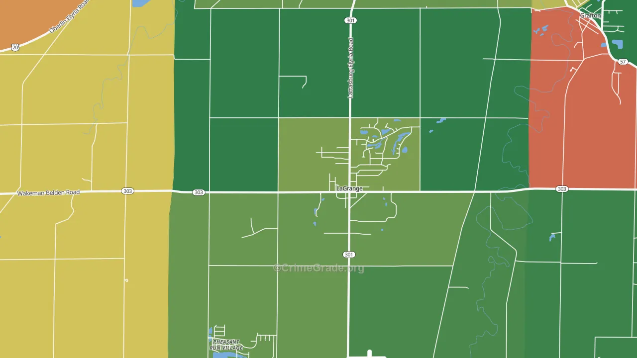 44050, OH Map of Theft Rates