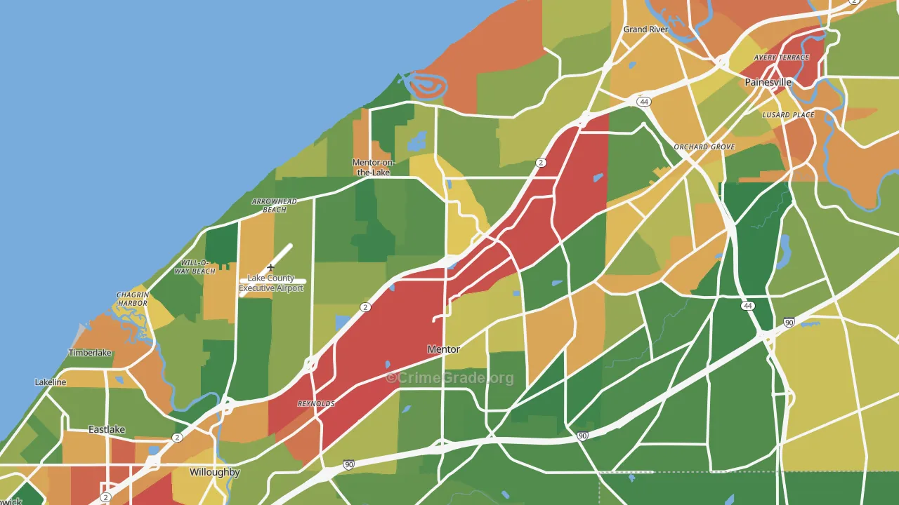 44060, OH Map of Theft Rates