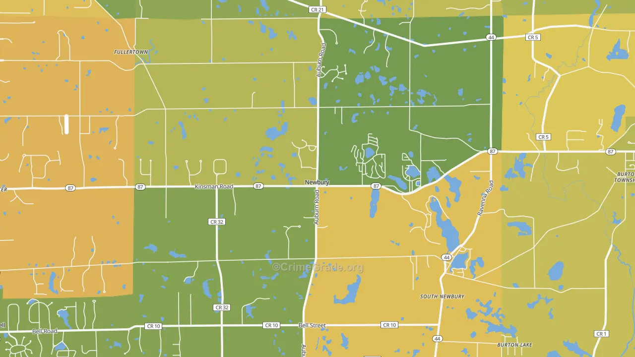 44065, OH Map of Theft Rates