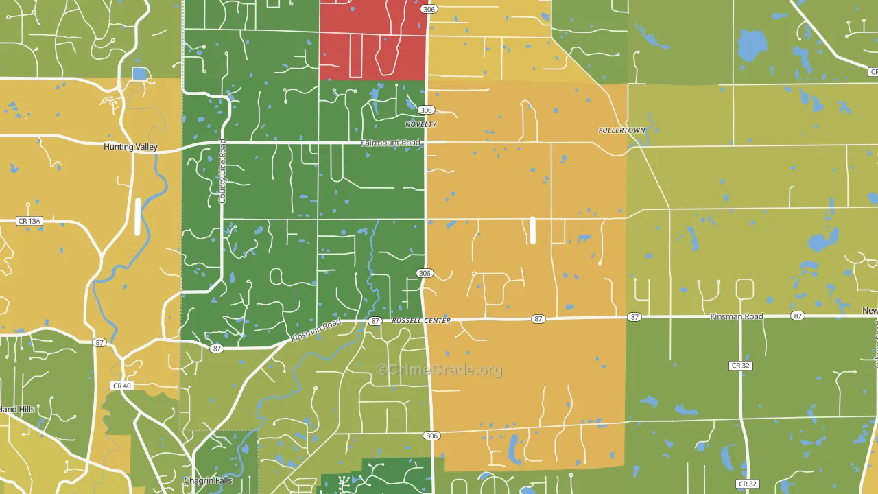 44072, OH Map of Theft Rates