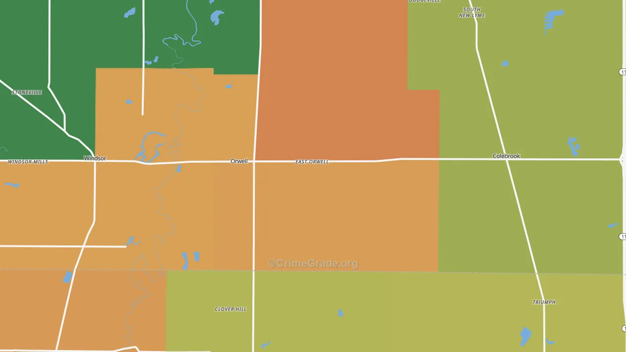 44076, OH Map of Theft Rates