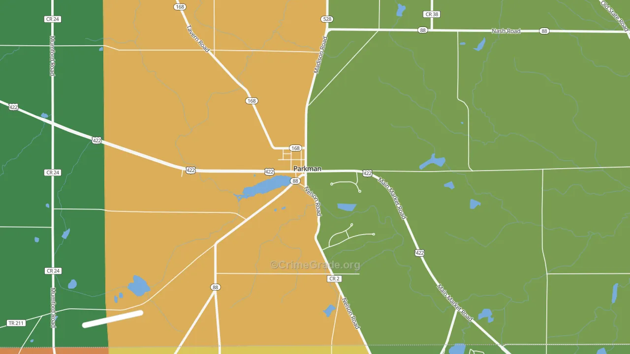 44080, OH Map of Theft Rates