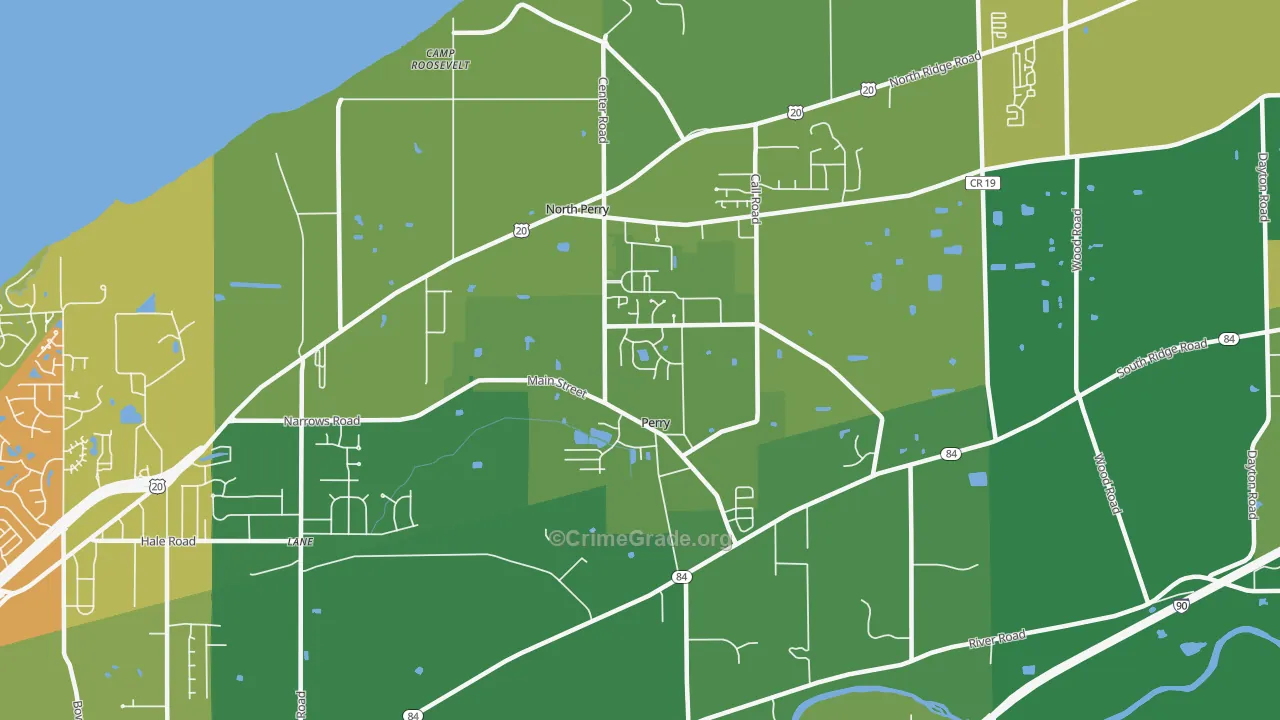 44081, OH Map of Theft Rates