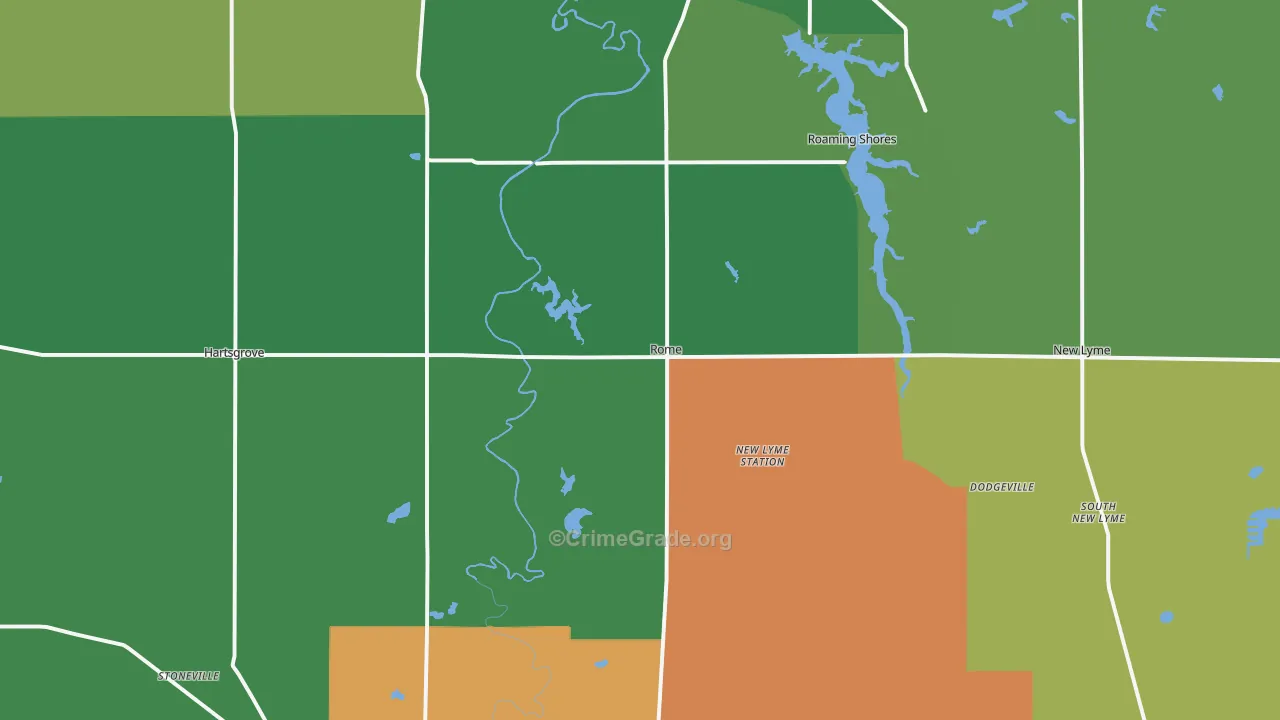 44085, OH Map of Theft Rates